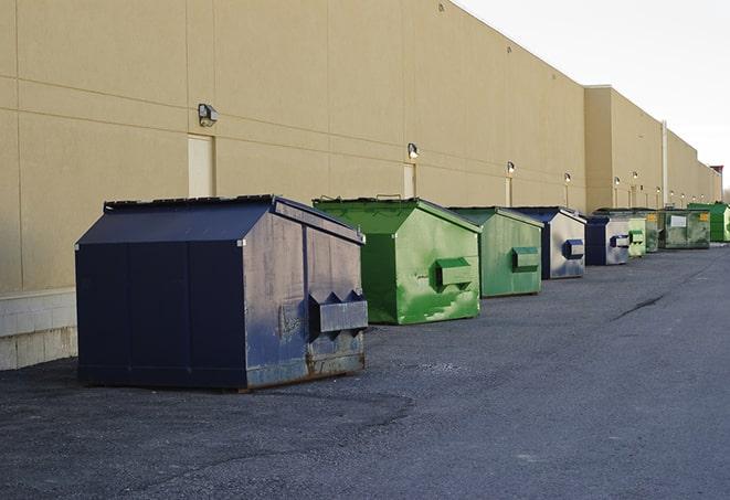 a large dumpster awaits materials from a renovation project in Catharpin